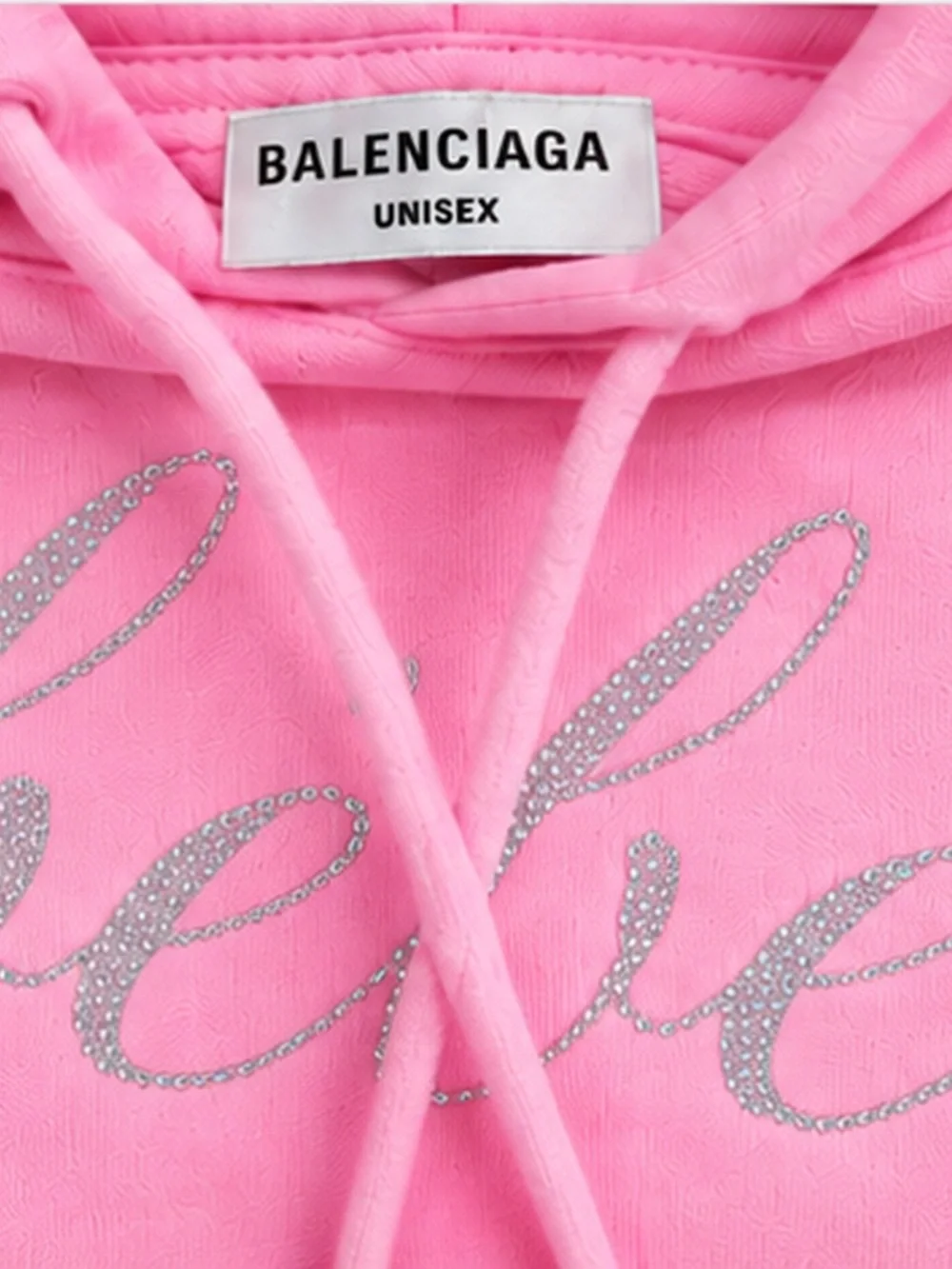 Balenciaga bebe Pink Logo Hoodie Sweatshirt